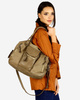 Torba biznesowa bowling retro bag skórzana - MARCO MAZZINI beżowa taupe