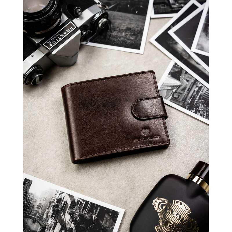 Skórzany męski portfel Peterson PTN N992L-BUF