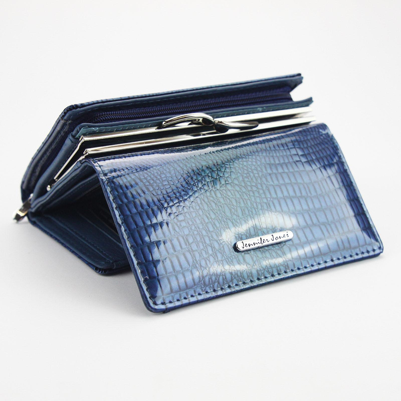 Jennifer Jones damski portfel skóra naturalna podłużna portmonetka