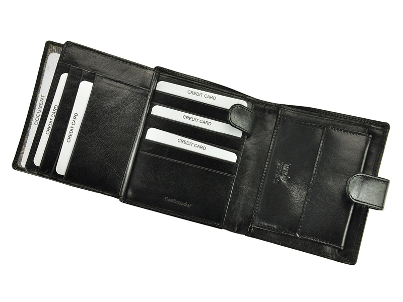 Skórzany męski portfel Rovicky PC-102L-BAR RFID