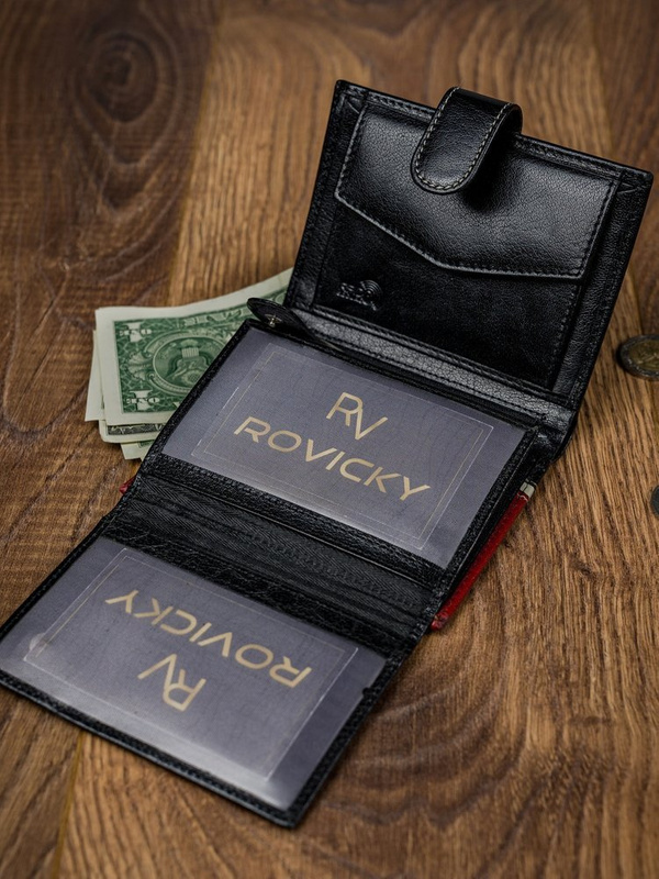 Portfel Skórzany Męski Elegancki RFID Skóra Naturalna Rovicky Duży