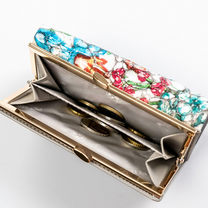 skóra naturalna + Damski portfel ze skóry ekologicznej Peterson PTN PH23-LFL