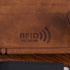 Portfel skórzany męski poziomy klasyczny brązowy RFiD Beltimore D37