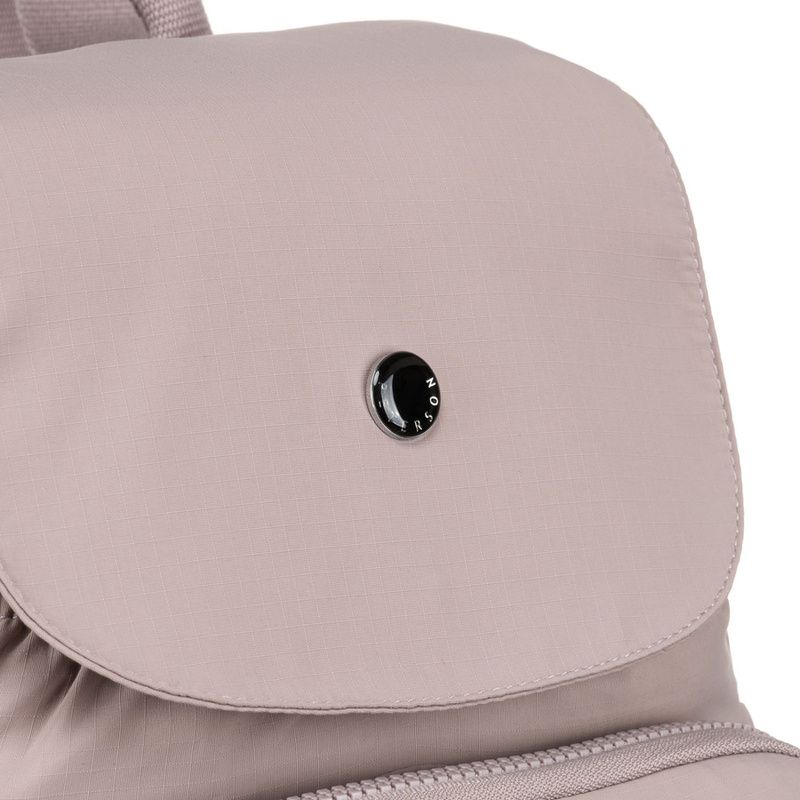 Plecak damski z poliestru w kolorze lila, zawieszony na regulowanych szelkach - Peterson