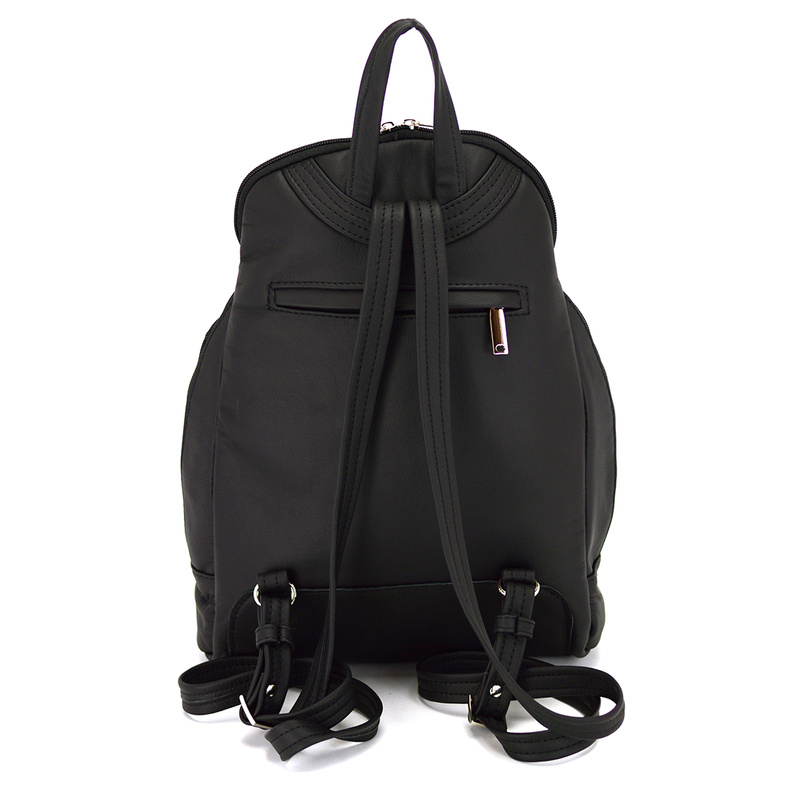 Voyager damski miejski plecak skóra naturalna duży z kieszeniami