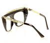 Masywne okulary zerówki MAZZINI NERD GLASSES czarne - złoto