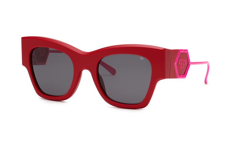 Okulary PHILIPP PLEIN SPP120M5306Y6. Okulary przeciwsłoneczne, Kolor czerwony. Kobieta.