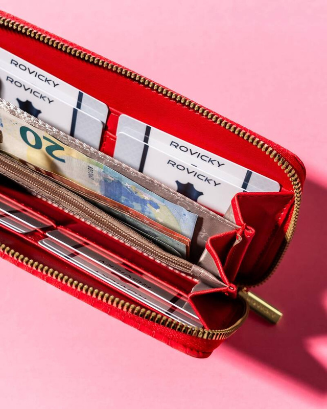 Duży Stylowy portfel damski na zamek od Rovicky