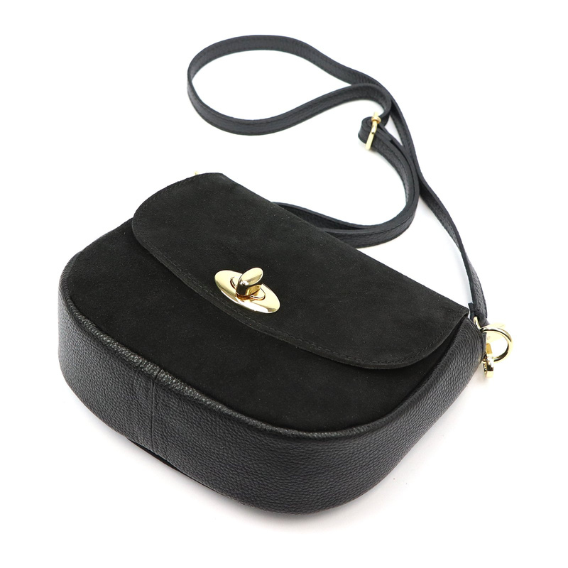 Luka damska listonoszka zamszowa skóra naturalna torebka przez ramię