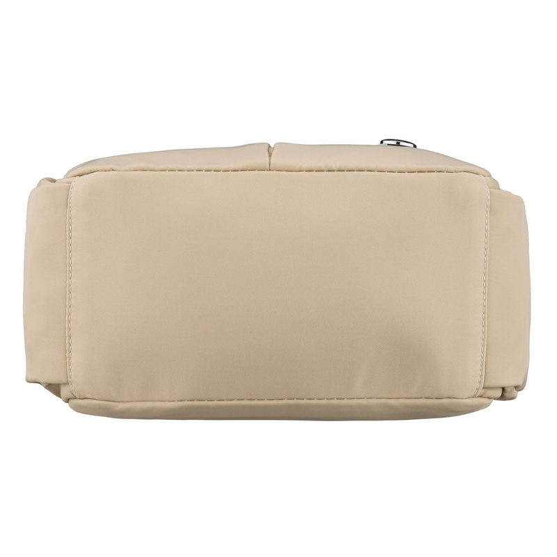 Miejska llistonoszka damska z poliestru w kolorze ecru zamykana suwakiem - Peterson