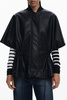 DESIGUAL DAMSKI CZARNY PONCHO