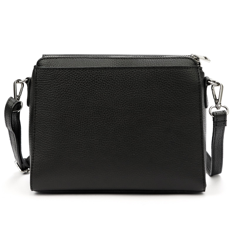 MiaMore skórzana damska listonoszka torebka przez ramię dwukomorowa stylowa
