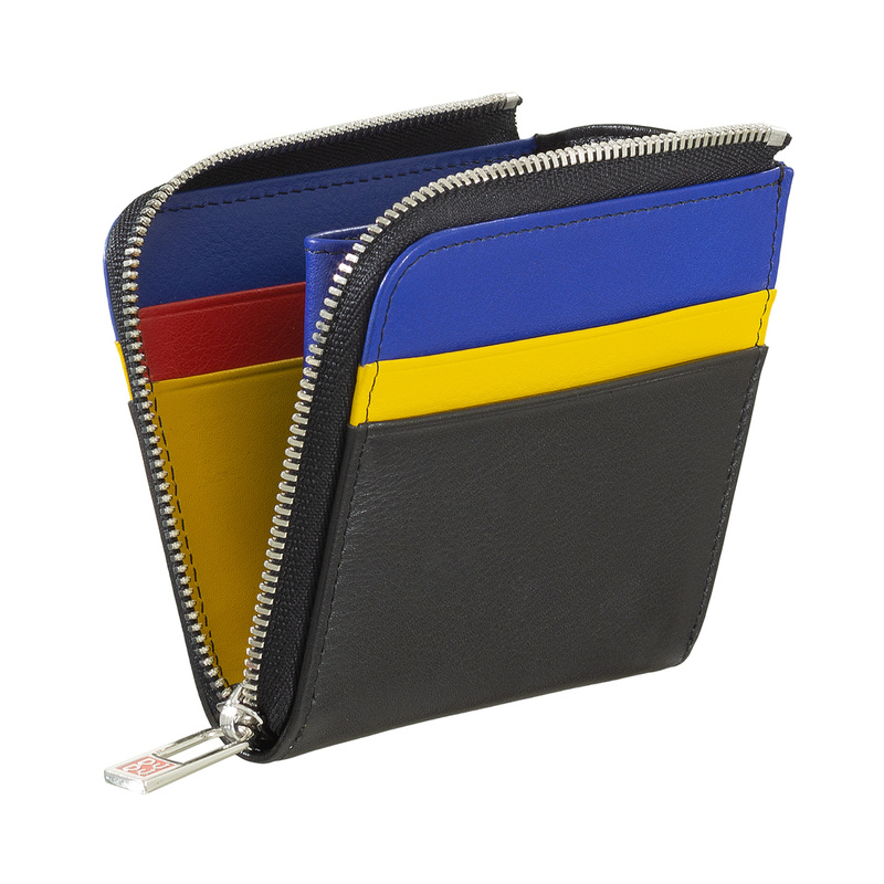 DuDu kompaktowa portmonetka mała skóra naturalna portfel z kieszenią