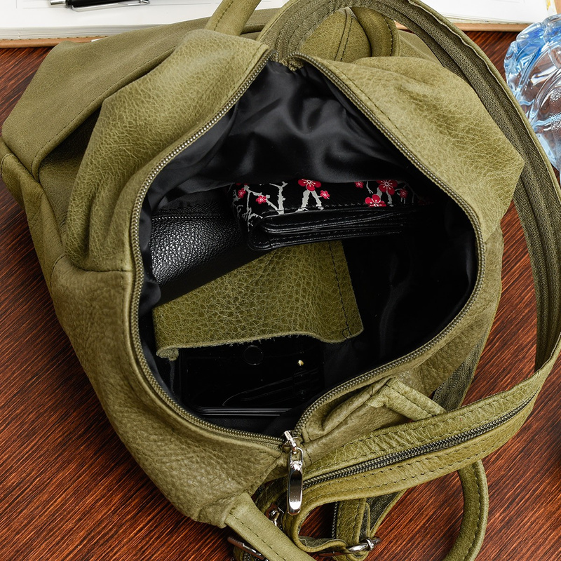 Plecak Damski Skórzany Trójkąt Pojemny Beltimore Q60