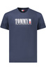 TOMMY HILFIGER MĘSKA KOSZULKA Z KRÓTKIM RĘKAWEM NIEBIESKA