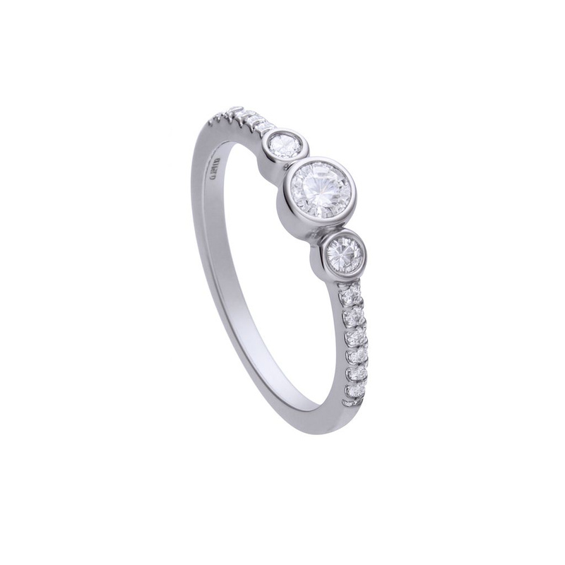 Biżuteria DIAMONFIRE 6120621082165. Pierścionek, Kolor szary. Kobieta.