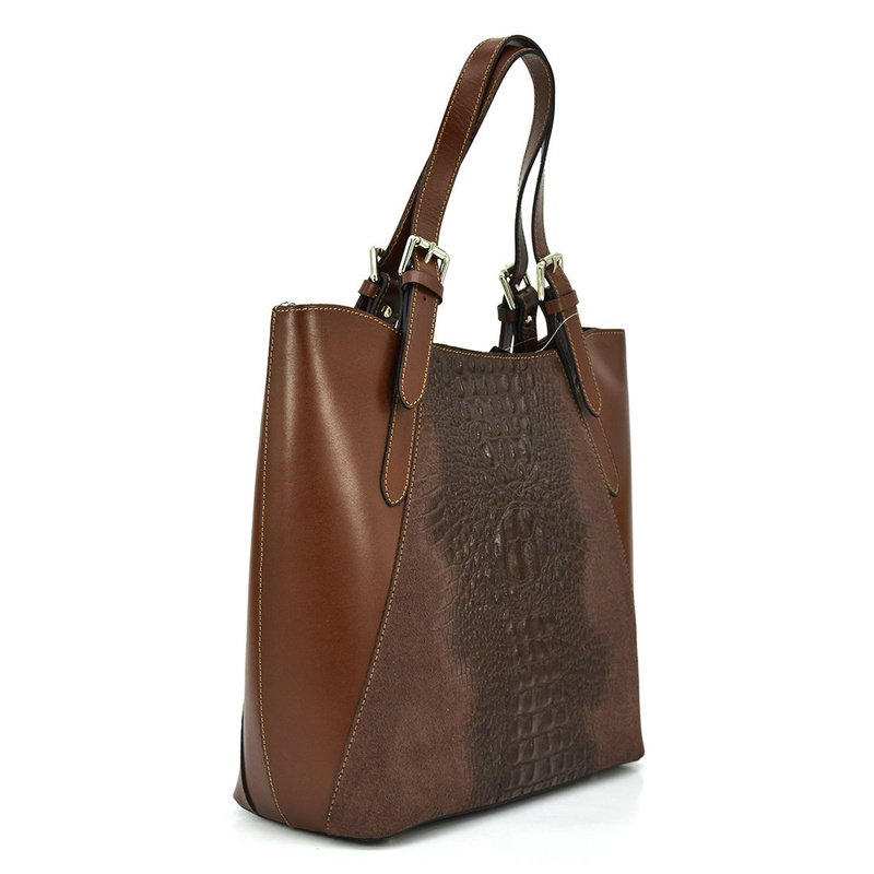 Damska duża torebka na ramię shopperbag skórzana