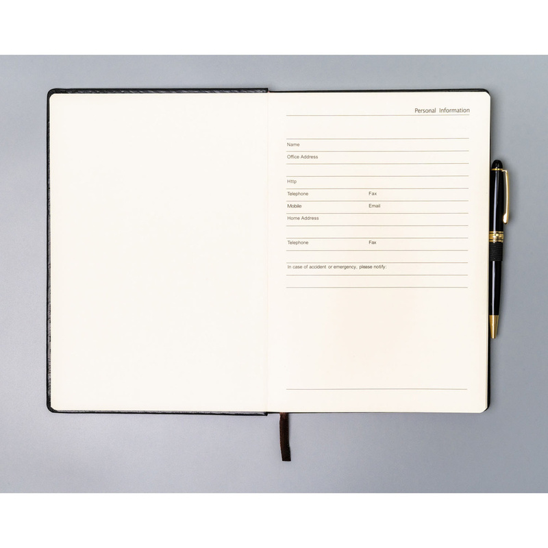 Czarny notes w twardej oprawie formacie B5 zadrukowany w linie - Peterson