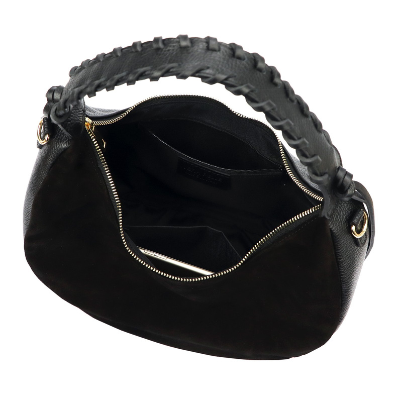 Vera Pelle damska listonoszka torebka na ramię skóra naturalna kieszenie