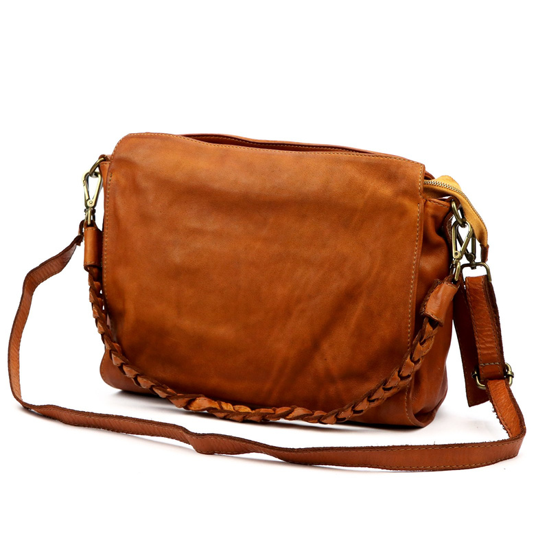 VS damska listonoszka skóra naturalna stylowa torebka na ramię z paskiem