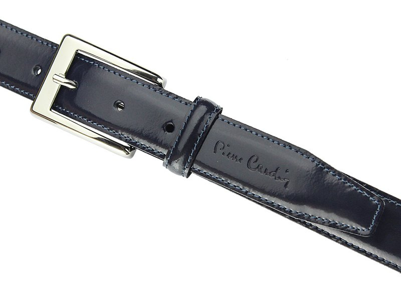 Pierre Cardin męski pasek do spodni skóra naturalna klasyczna klamra
