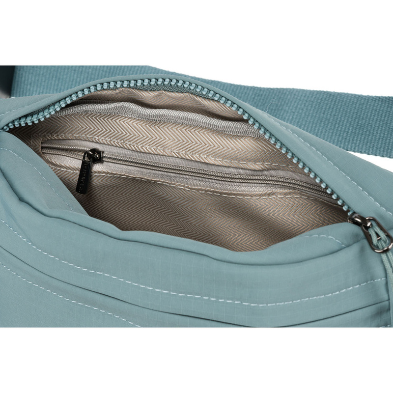 Niebieska nerka damska na biodra z kieszonką na froncie - Peterson