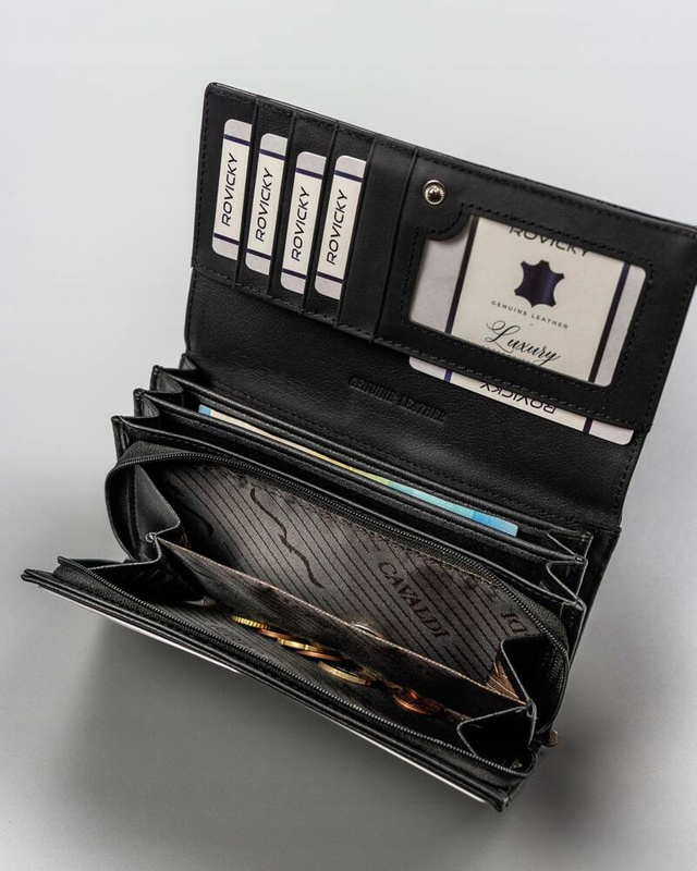 Duży, elegancki portfel damski ze skóry naturalnej i ekologicznej - 4U Cavaldi