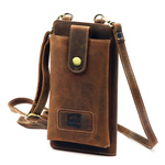 Nordee męska saszetka skóra naturalna mała torba na ramię z kieszeniami