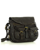 MARCO MAZZINI Skórzana torebka listonoszka z kieszeniami safari handmade bag czarna