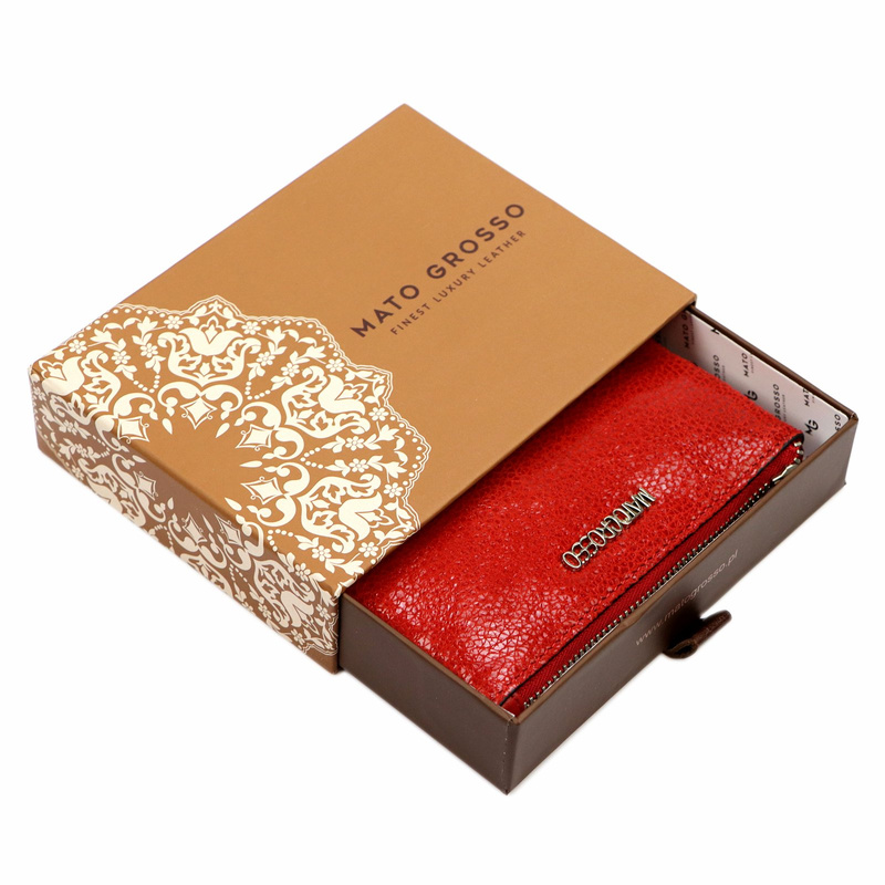 Mato Grosso damskie etui na klucze skóra naturalna portmonetka RFID