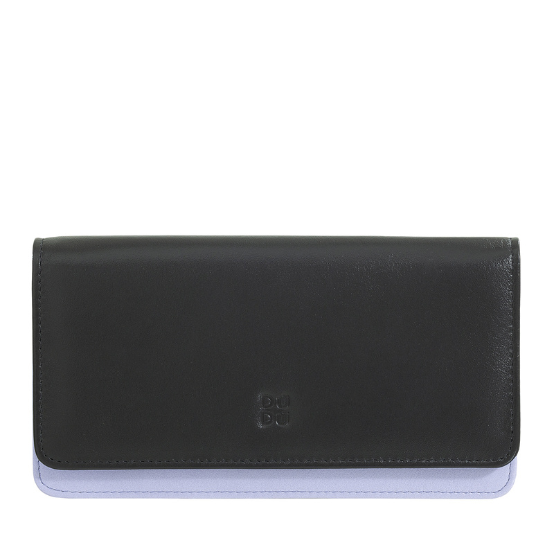 DUDU portfel damski skóra naturalna podłużna portmonetka zatrzask