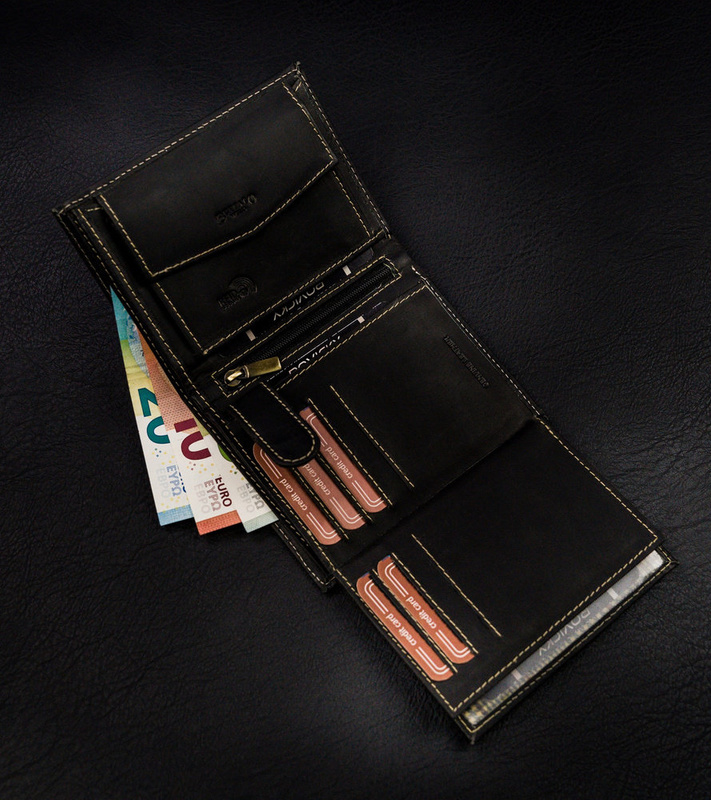 Wild męski rozbudowany portfel skóra naturalna pionowy duży