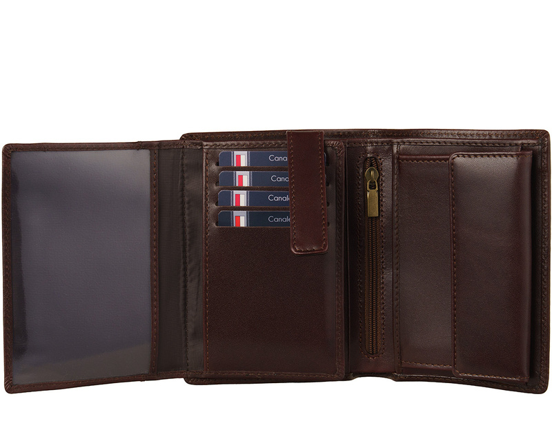 Męski portfel Canaletto ze skóry garbowanej roślinnie PM1555cs350GR RFID