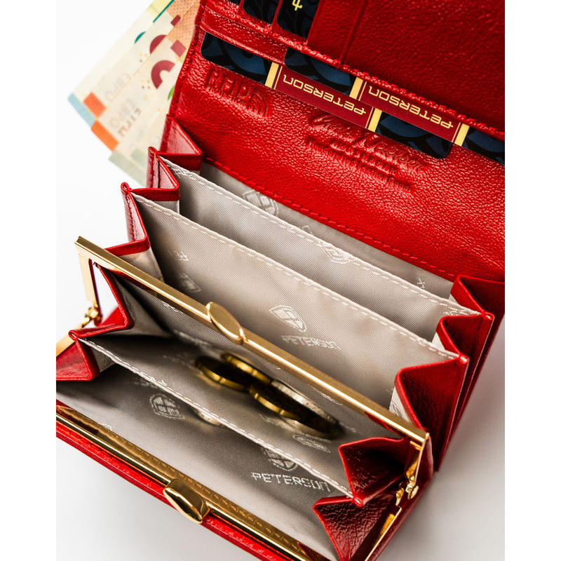 Skórzany damski portfel Peterson PTN PS445-MLF