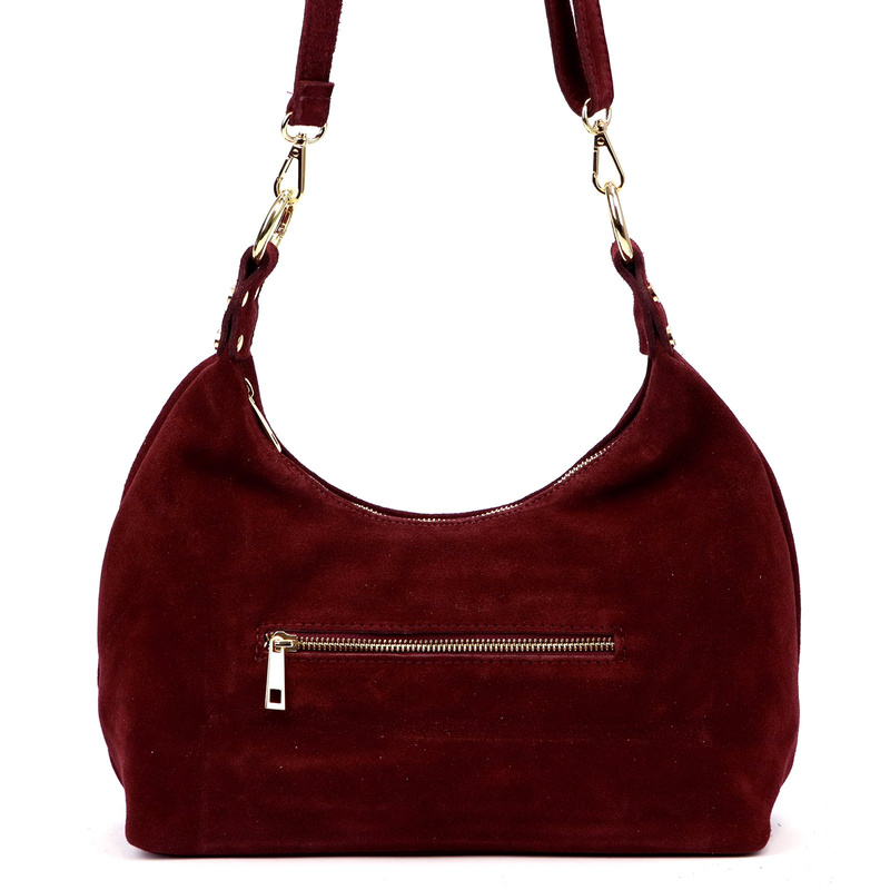 Vera Pelle damska listonoszka skóra naturalna zamszowa torebka na ramię