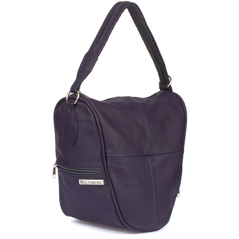 Fioletowy plecak damski skórzany torebka 2w1 Beltimore 019