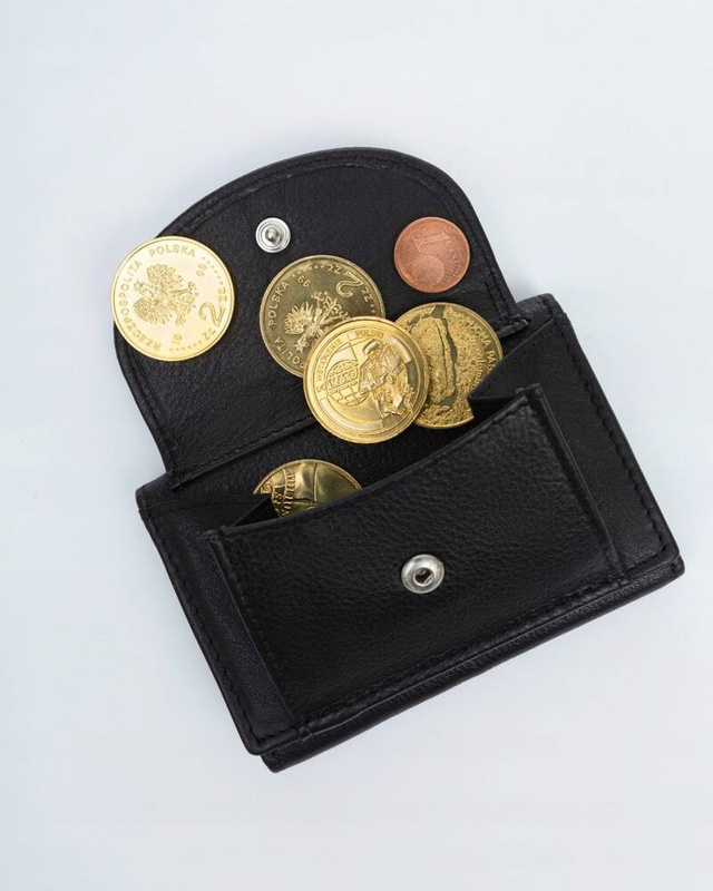 Rovicky mały damski portfel skóra naturalna zgrabna portmonetka pojemna