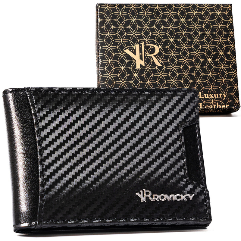 Mała banknotówka męska etui na karty Rovicky RFID