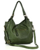 Torba skórzana wysokogatunkowa na ramię styl miejski shoulder leather bag - MARCO MAZZINI zielona