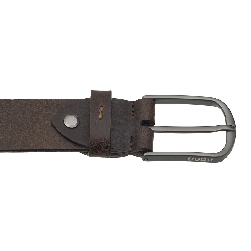DuDu pasek do spodni skóra naturalna męski z klasyczną klamrą