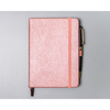 Różowy notes w formacie B6 zadrukowany w linie, wyposażony w gumkę zamykającą - Peterson