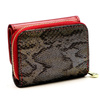 Gregorio damska mała portmonetka skórzany stylowy portfel wzór skóra węża