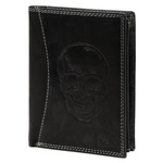 Skórzany męski portfel Money Kepper CDD 5601 SKULL