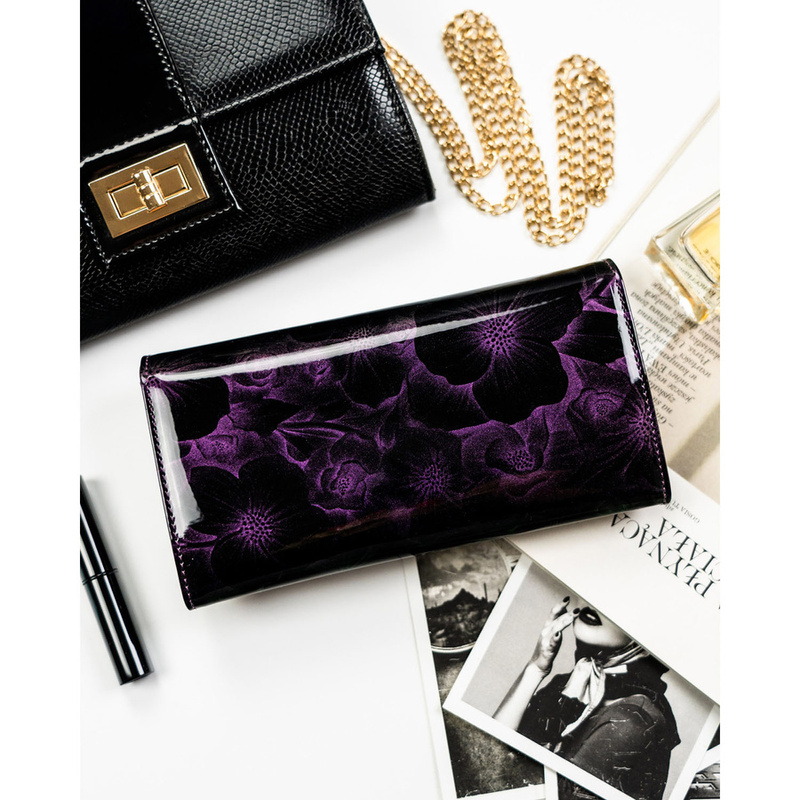 skóra naturalna + Damski portfel ze skóry ekologicznej Peterson PTN PS122-FDS