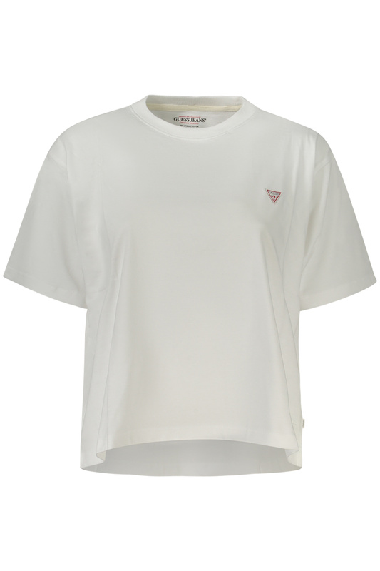 GUESS JEANS DAMSKA KOSZULKA Z KR�TKIM R�KAWEM BIA�A