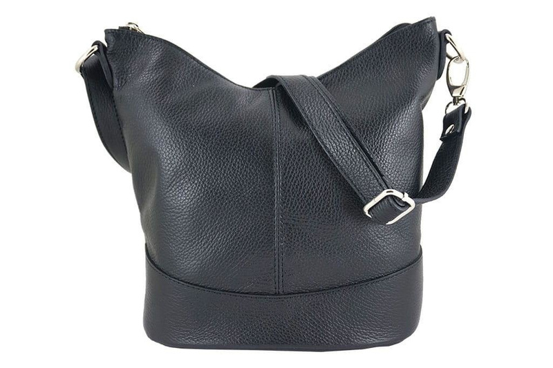 Modna torebka włoska skórzana - Beżowa