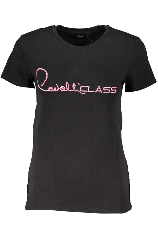 T-SHIRT DAMSKI Z KRÓTKIM RĘKAWEM KLASY CAVALLI CZARNA