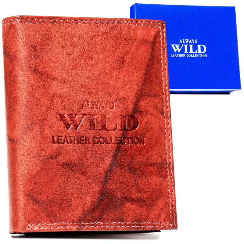 Skórzany męski portfel Wild N4-CHM-NL RFID