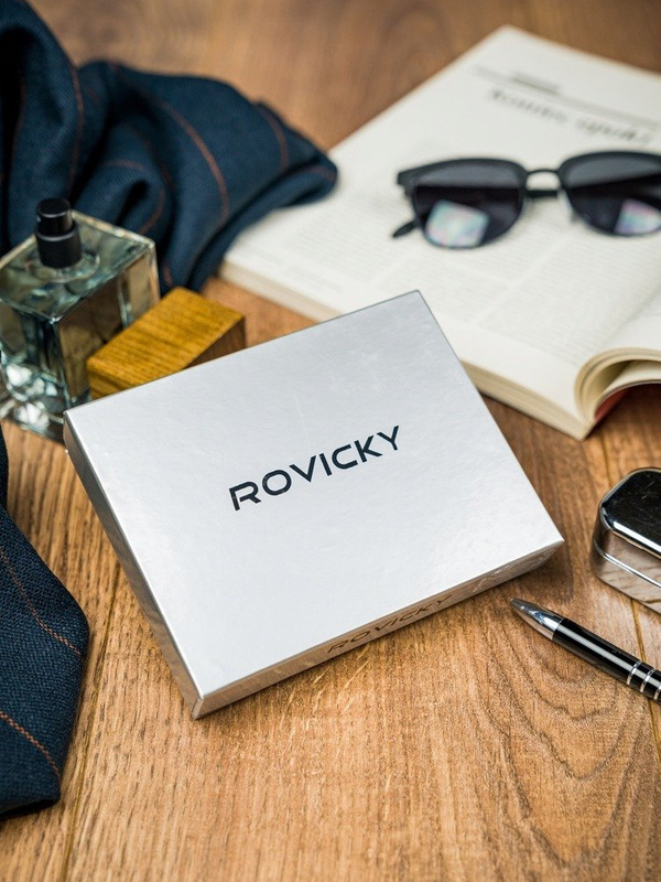 Pojemny Zgrabny rozbudowany męski portfel Rovicky