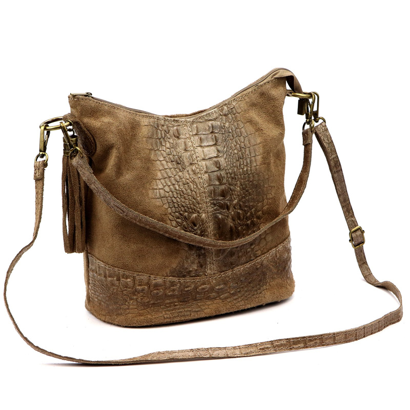 Damska torebka ze skóry naturalnej Luka 26-027 CROCO